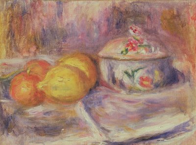 フルーツとボンボニエール、1914年以降 作： Pierre Auguste Renoir